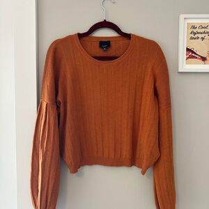 Vici Orange Crew Neck Sweater